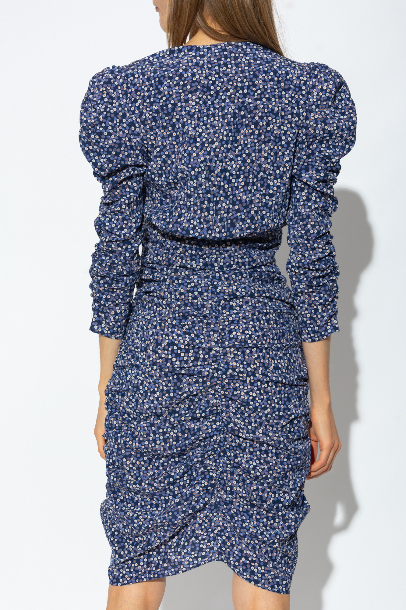 Navy blue 'Celina' silk dress Isabel Marant - blue